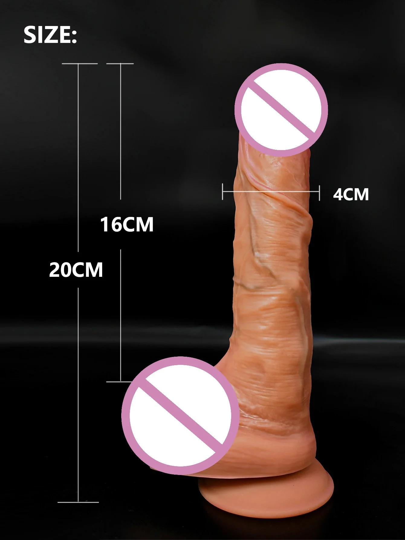 Sexy Body Big Size Sex Dildo Sex Toys Soft Silicone Thrusting Dildos for Women