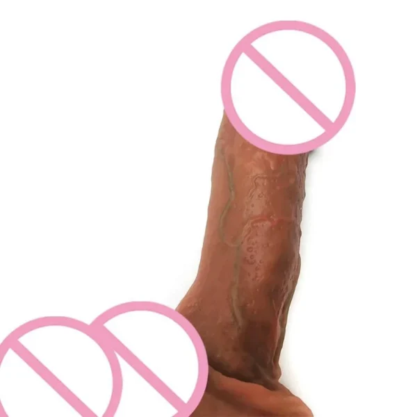 Small Sex Toys Rubber Plastic Silicone Realistic Vibrating Thrusting Dildo for Women
