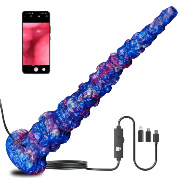Long Big Endoscopy Tentacle Dildo with APP HD Video Soft Silicone Material 100% Waterproof Sex Toy