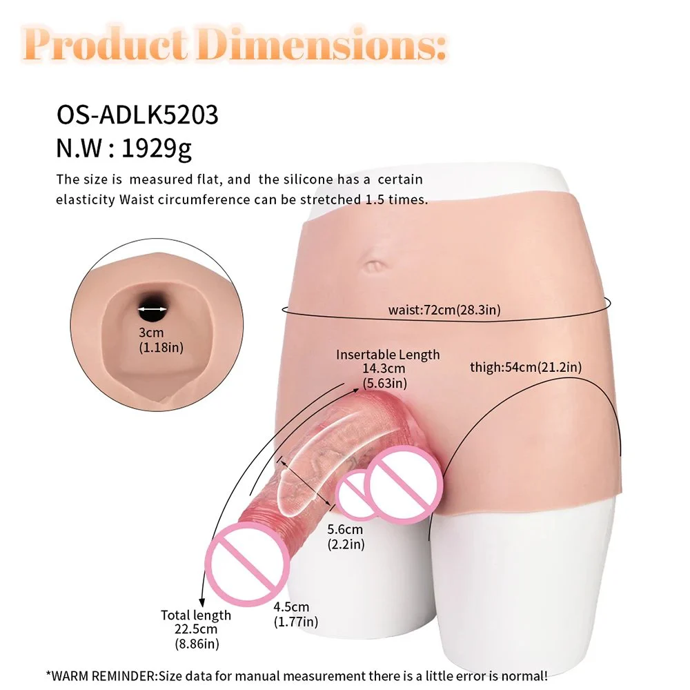 High Waisted Wearable Penis Leather Pants Hollow Design Male Sex Toys Silicone Effectively Increase Penis Length