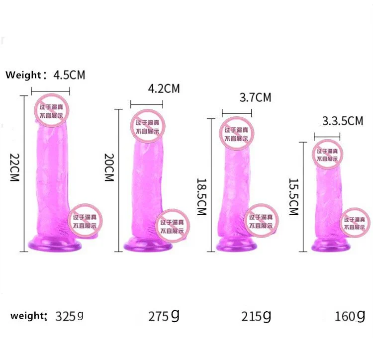 Sex Toys Dildo for Female Masturbation Colorful Realistic Soft Jelly Dildo With Suction Cup