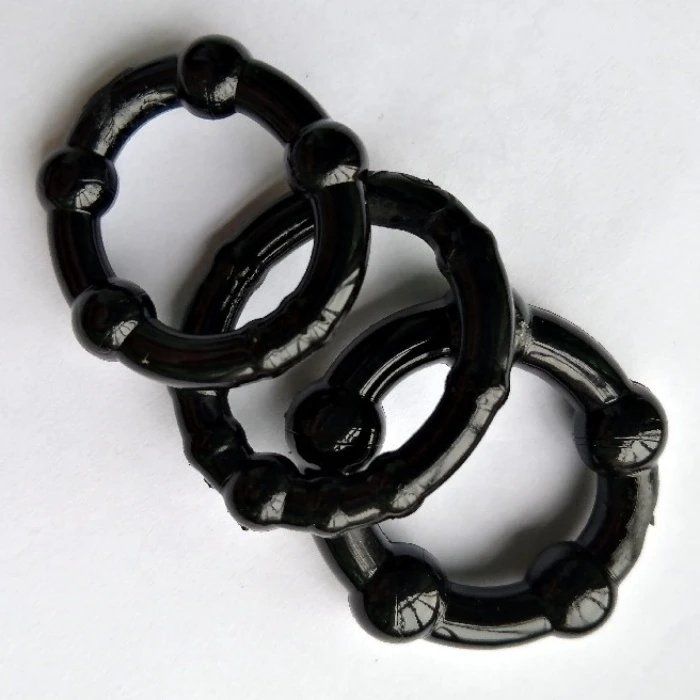 Men's Soft TPE Cock Ring Vibrating Sex Toy for Adult Male Delay Ejaculation