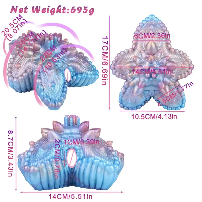 Starfish Shaped Male Airplane Cup Adult Sex Toys with Realistic Feeling and Soft Material Wraparound Masturbators