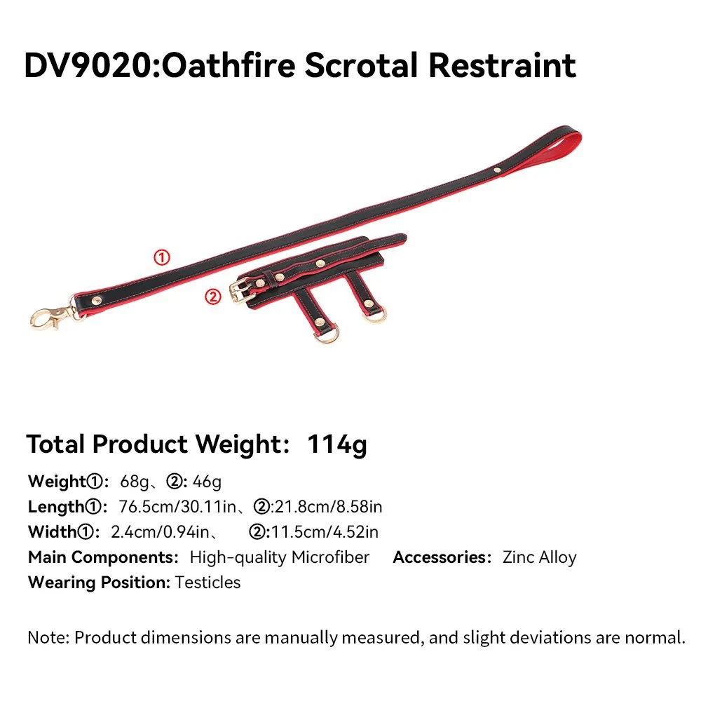Scrotal Restraint Adult-sized Leather Bondage Restraints for Penis Bondage Devices Submissive Play for Adults