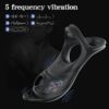 5 Frequency Remote Control Rechargeable Sex Toys Couple Vibrator Sucking Cock Ring With Clitoral Stimulator