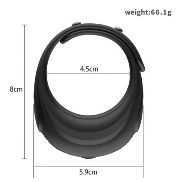 Adjustable 10 Frequency Intensity Silicone Cock Ring Soft Penis Ring for Men's Delay Ejaculation Adult Sex Product