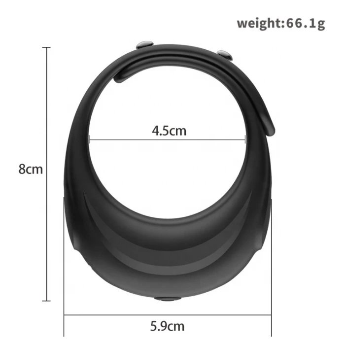 Adjustable 10 Frequency Intensity Silicone Cock Ring Soft Penis Ring for Men's Delay Ejaculation Adult Sex Product