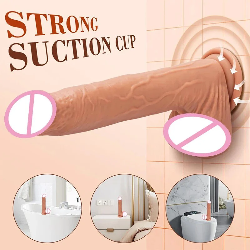 Silicone Lifelike Dildo G Spot Clitoral Anal Stimulation Remote Control Automatic Thrusting Vibrating Realistic Dildo for Women
