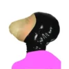 Adult Toys Sexy Rubber Head Cover Latex Mask with Zipper Role Play Cosplay Fetish Latex Mask