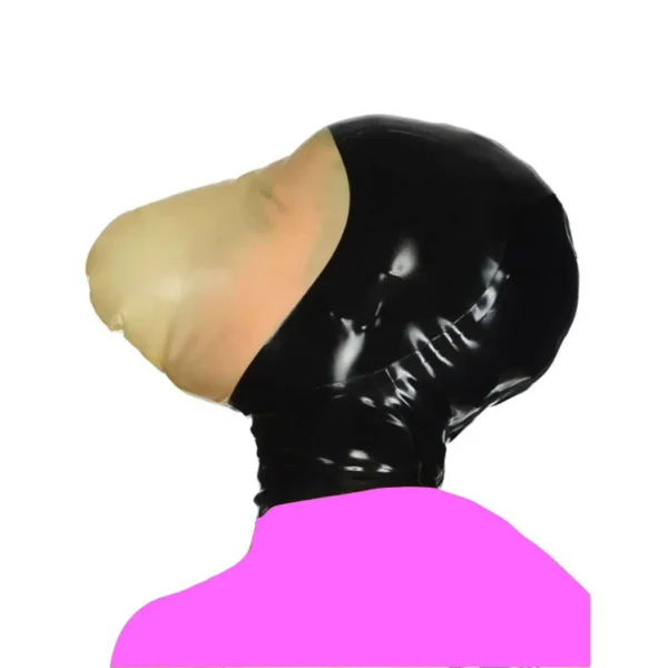 Adult Toys Sexy Rubber Head Cover Latex Mask with Zipper Role Play Cosplay Fetish Latex Mask