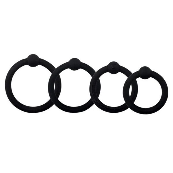 4pcs Set Silicone Penis Ring Cock Ring for Men Vibrating Sex Toys with Delay Ejaculation Function