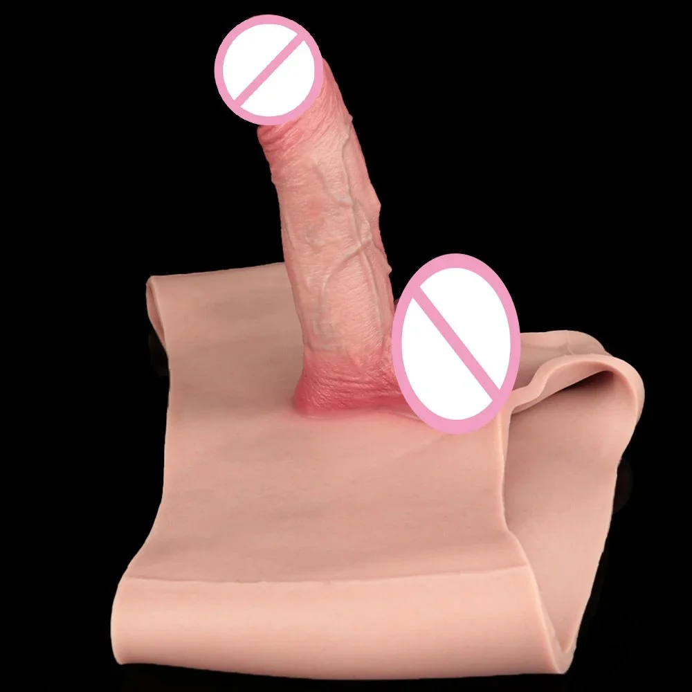 Huge Size Hollow Strap-On Dildo with Soft Silicone Pants Realistic Wearable Sex Toy for Couples