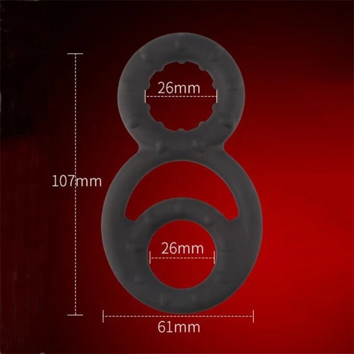 Silicone Penis Ring for Men Stretchable and Soft Features Vibrating Delay Ejaculation Adult Sex Product
