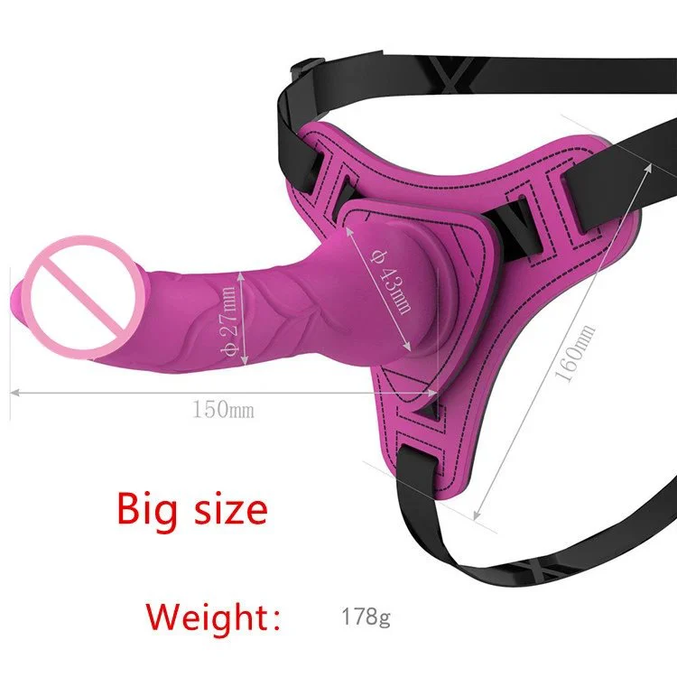 Silicone Leather Sex Bondage Penis Strap on Dildo With Belt Sex Toys for Lesbian Gay