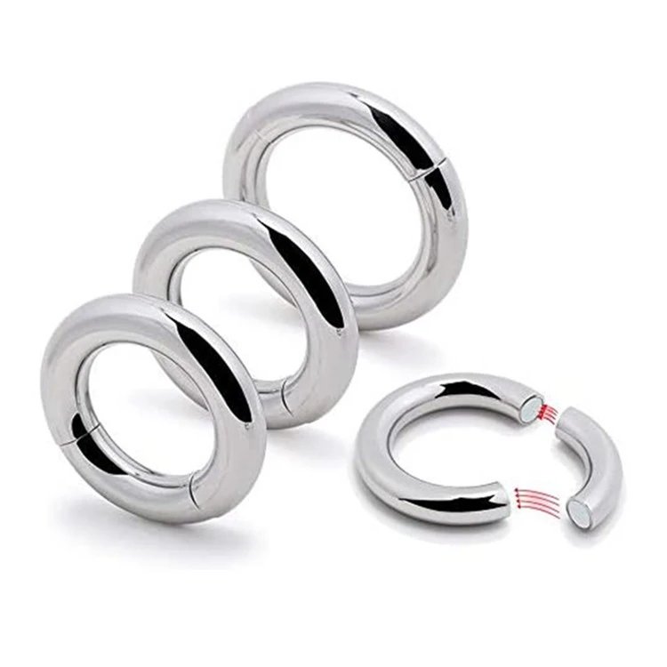 Scrotum Bondage Ring Toys Glans Ring Men Sex Toys Stainless Steel Magnetic Penis Cock Ring