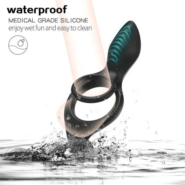Silicone Adult Male Sex Toys Wifi Controlled 10 Frequency Double Cock Ring Vibrator G Spot Stimulating Clit for Women