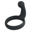 Silicone G Spot Cock Ring with Clitoris Massage Men's Sex Toys for Delay Ejaculation Metal Penis Rings