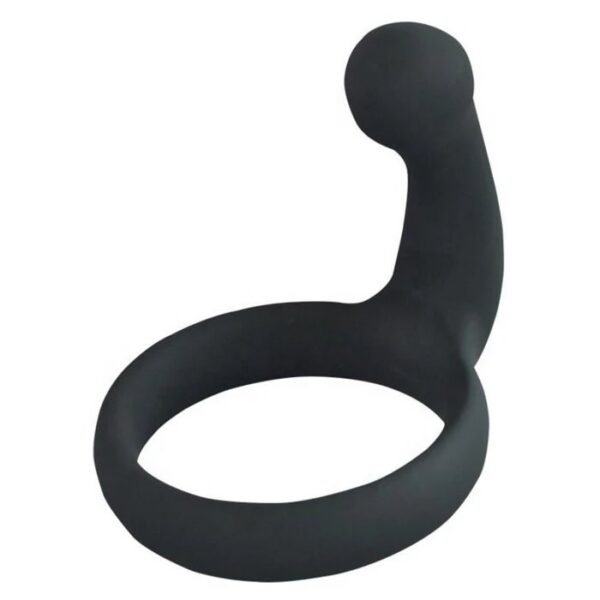 Silicone G Spot Cock Ring with Clitoris Massage Men's Sex Toys for Delay Ejaculation Metal Penis Rings