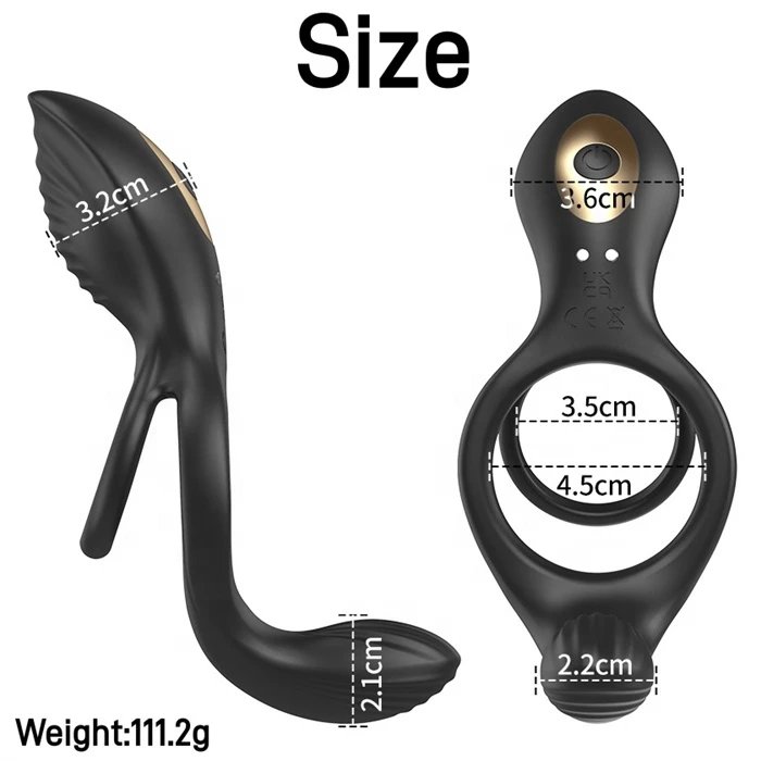 Silicone Adult Male Sex Toys Wifi Controlled 10 Frequency Double Cock Ring Vibrator G Spot Stimulating Clit for Women