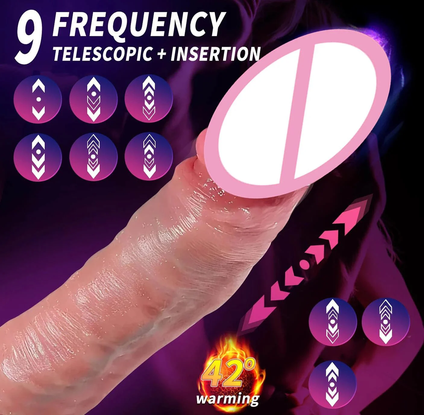 Soft Realistic Silicone Anal Dildos Clit G-spot Vagina Stimulation Remote Control Heating Thrusting Dildo Vibrator for Women