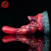 Monster Dildo With Suction Cup Flame Color Aliens Vagina Anal Plug Silicone Penis Sex Toy
