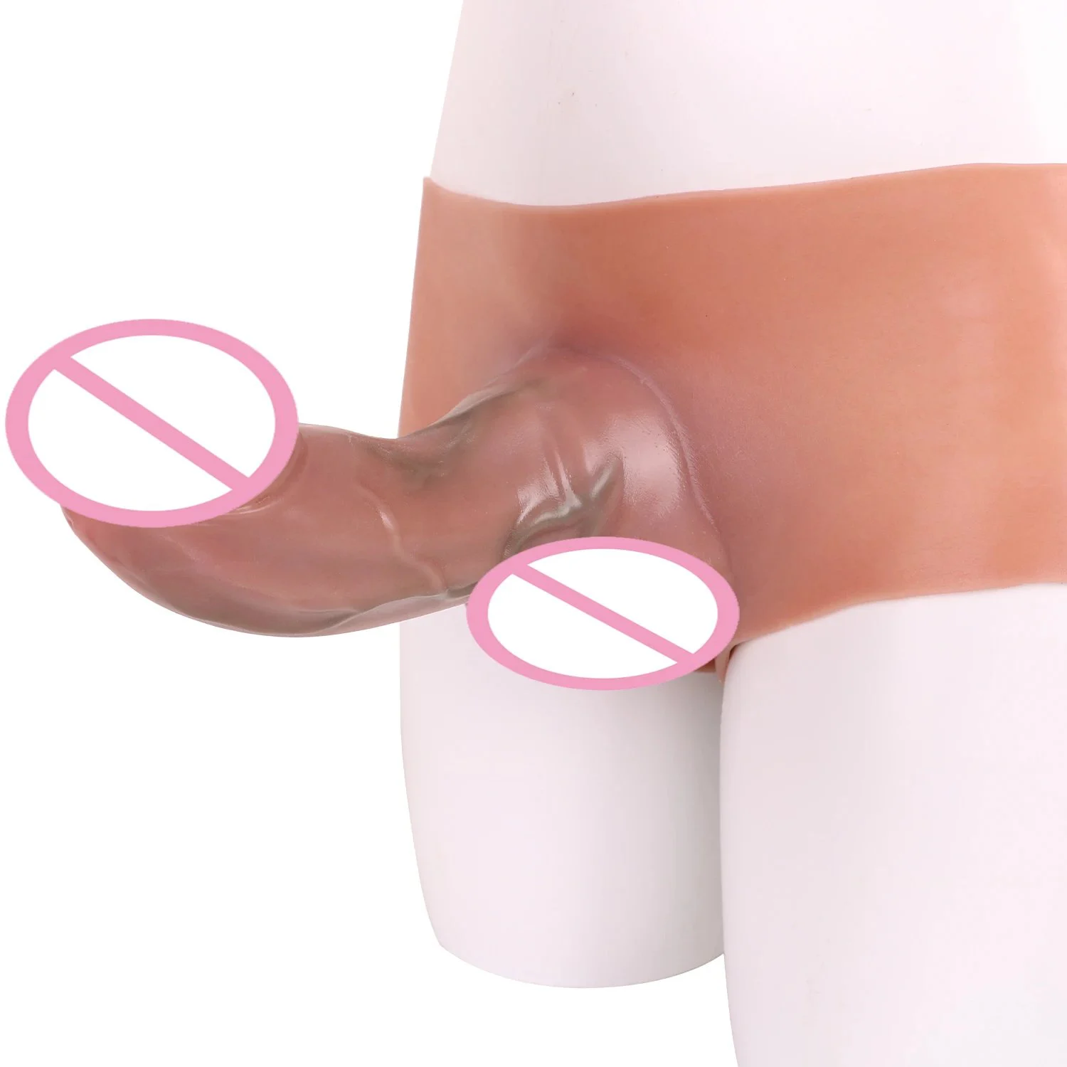 Silicone Super Realistic Hollow Dildo Wearing Pants Realistic Dildo Pants Adult Game Sex Toy