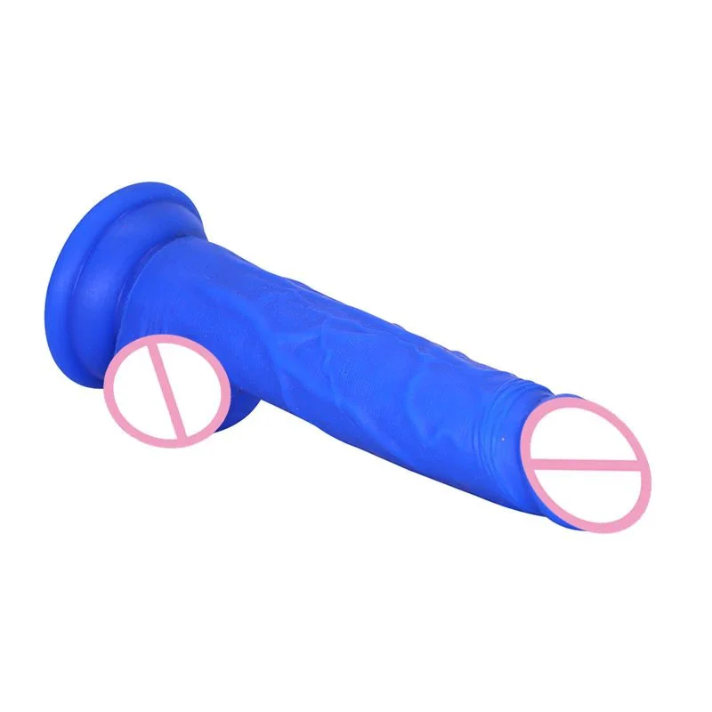 Multiple Colors Blue Realistic Big Dildo Penis Simulation Liquid Silicone Dildo for Women Masturbation Female Adults Sex Toys