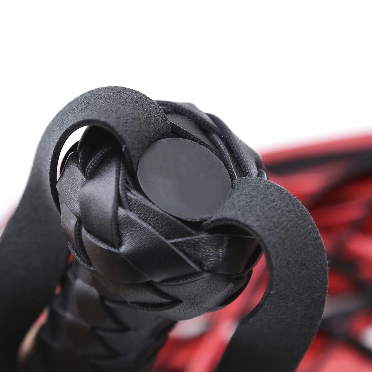 Bondage Whip Braided Handle PU Leather Whip Bright Leather Fun Handle Tune Game Queen Adult Sex Toys