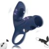 Single Ring Remote Control Dual Impact Delay Resistor Lock Thin Ring Couple Resonance Vibration Ring, Adult Fun Product