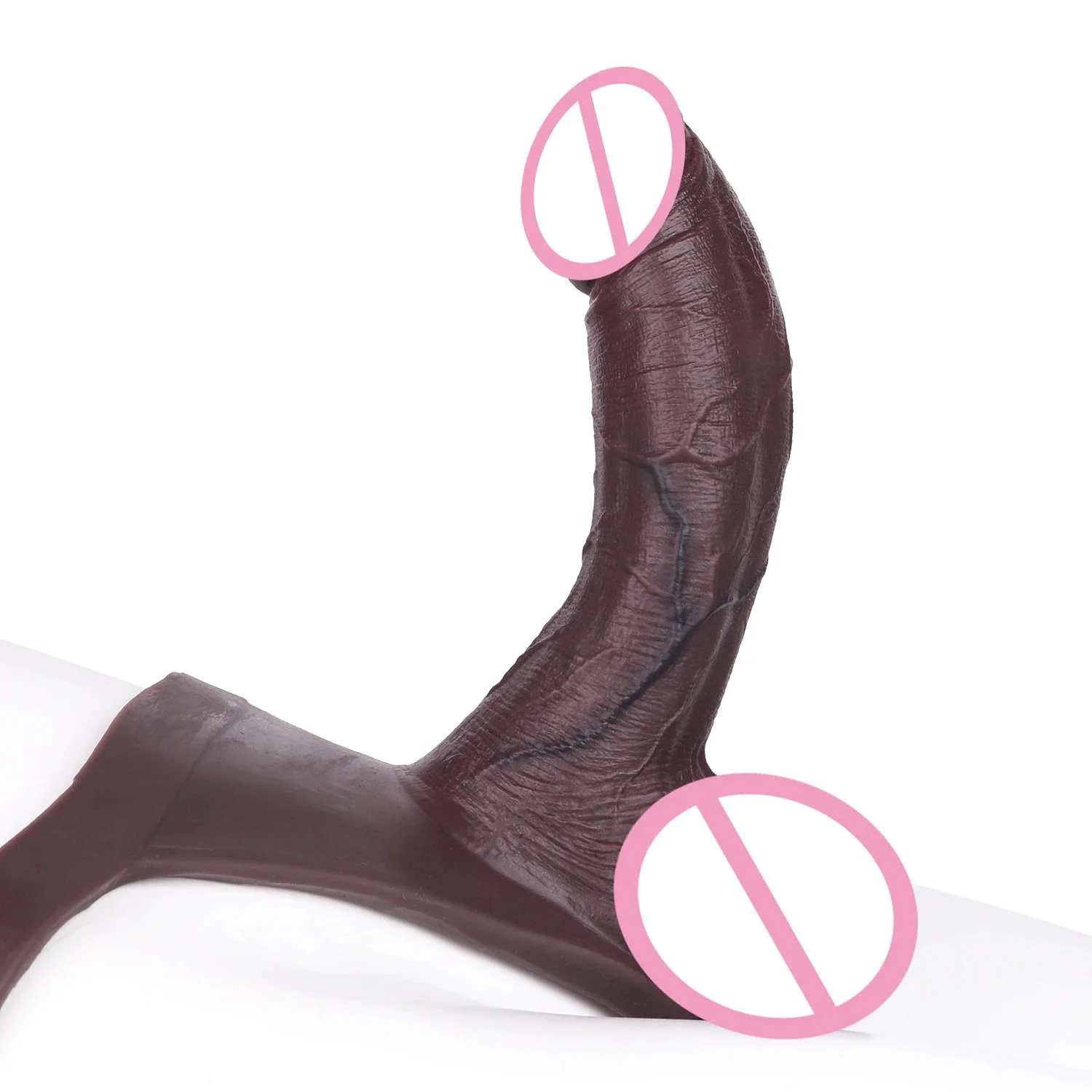 Obsidian Black Men's Wearable Penis Pants Silicone Effectively Extends Penis Length Hollow Insertable Design
