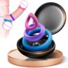 Male Adult Sex Husband and Wife Share Time Delay Doubl Ring Cover Ring Silicone Lock Essence Rope Couple Sex Toy Lock Fine Ring