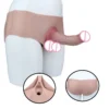 Realistic-feel Silicone Male Penis Skin-tight Pants for Wearable Simulation, Featuring Lifelike Texture and Sensation