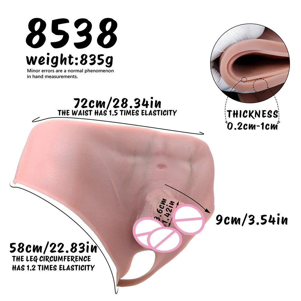 Faux Harness with Silicone Packer Gender Expression Costume for 18+