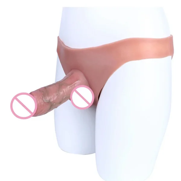 Silicone Simulated Penis Wearable Hollow Dildo Condom Dildo Pants Suitable for Men Lesbian Wearable Sex Adult Products
