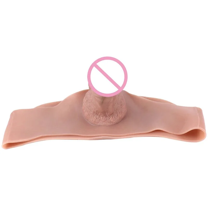 Adult Male Extender Enlarger Penis Sleeve Pants Sex Toy for Men Delay Ejaculation Reusable Strap on Dildo Condom for Couple