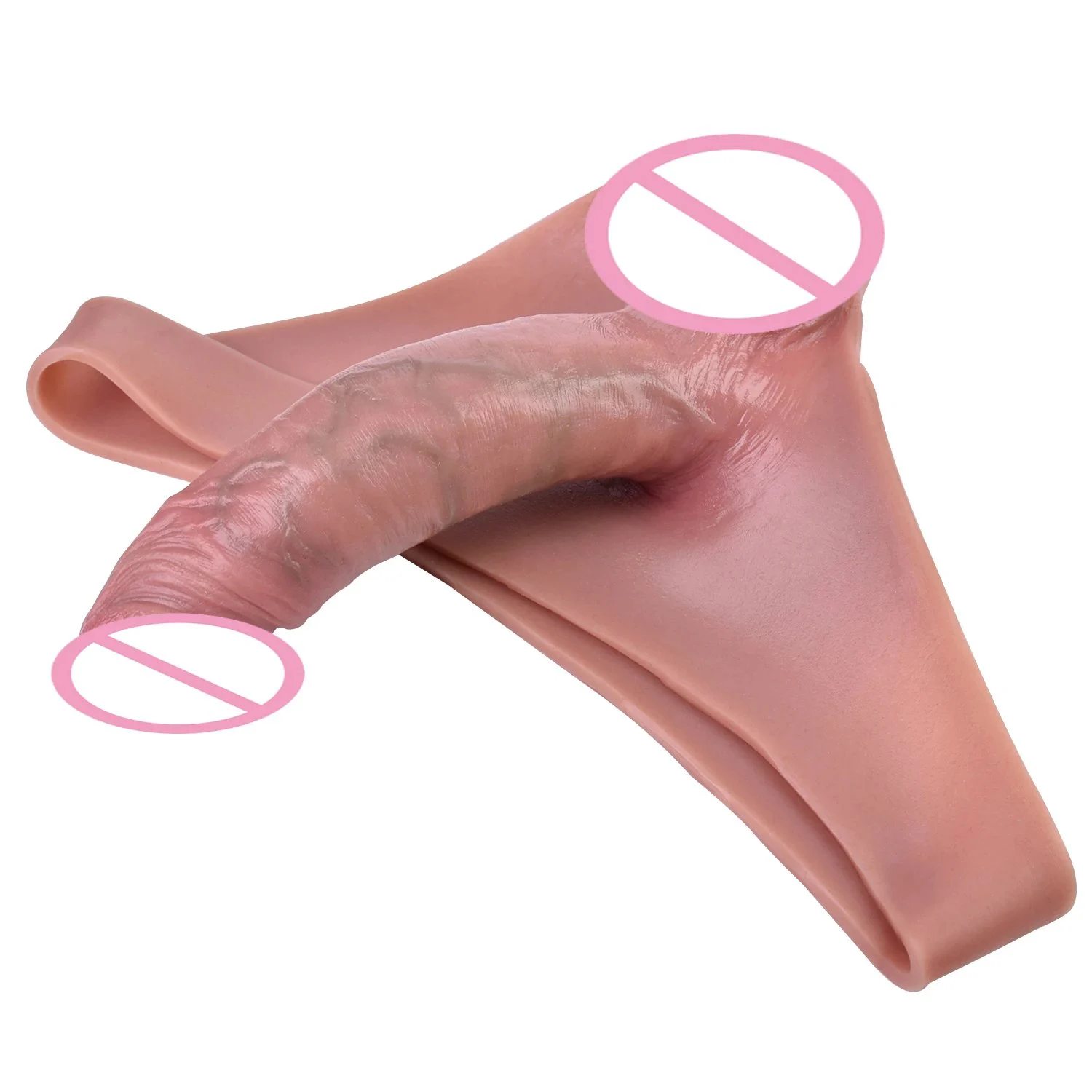 7.4''Silicone Hollow Sleeve Dildo Panties Wearable Dildo Strap on Dildo Lifelike Realistic Cock Sleeves for the Man Woman Couple