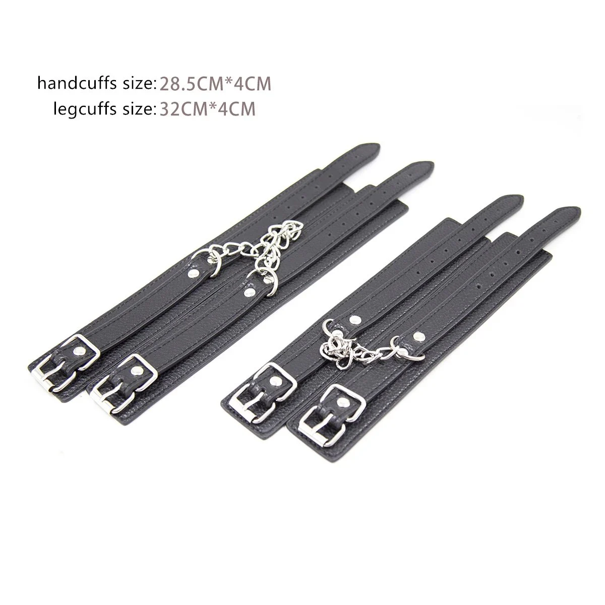 Handcuffs Leather Shackle Sex Handcuffs Needle Buckle Sex Hand Chain Shackle Footcuffs