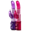 Sex Toys for Women Double Motor Purple Dolphin G Spot Thrusting Vibrator 360 Rotating Dildo