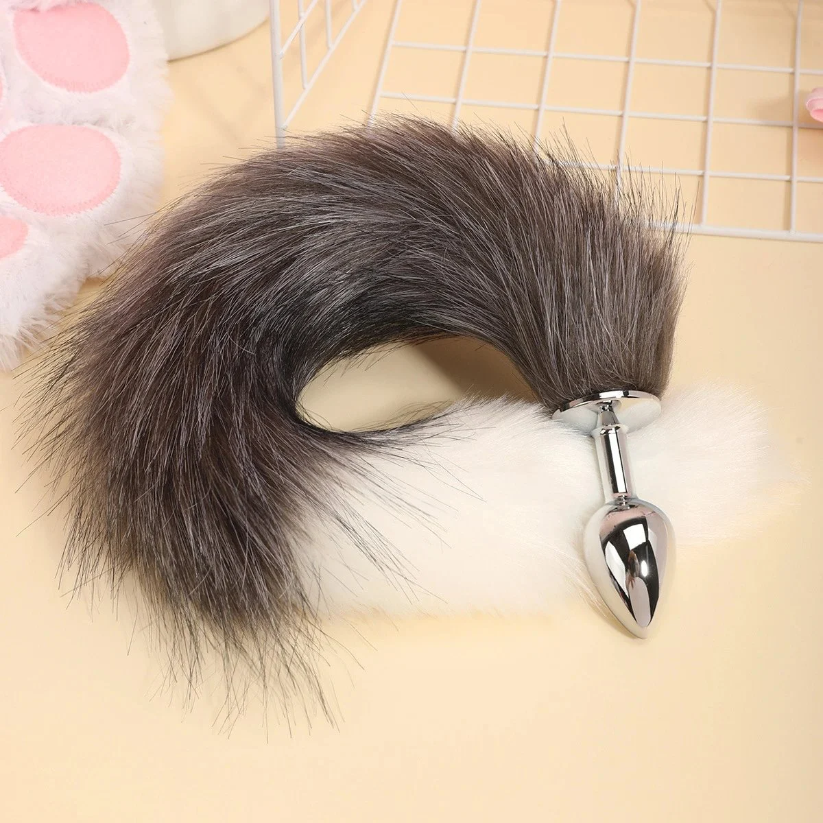 Sex Toy Anal Plug Multi-Color Artificial Fur Fox Tail Anal Plug Adult Sexual Prop Flirting Training Tail