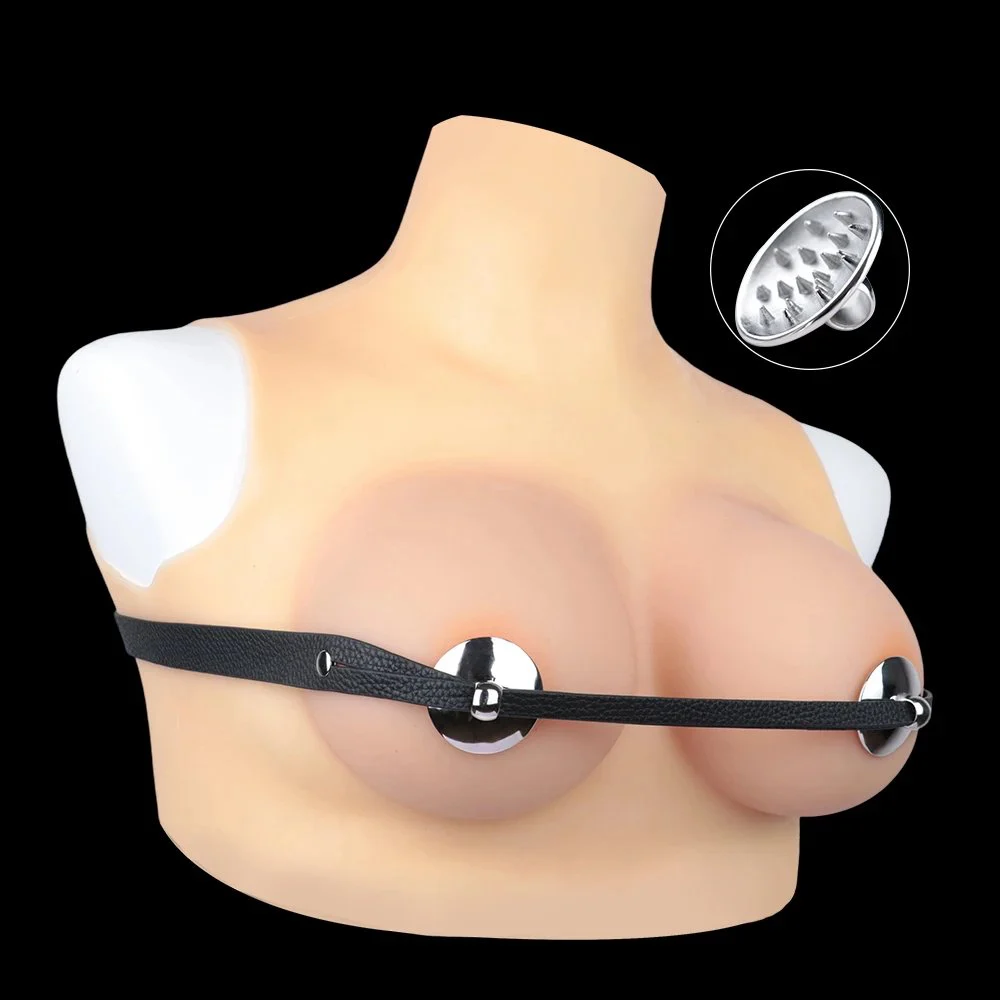 Wearable Metal Nipple Stainless Steel Nipple Clamp with Breast Stimulator Pressure Breast Clips for Female