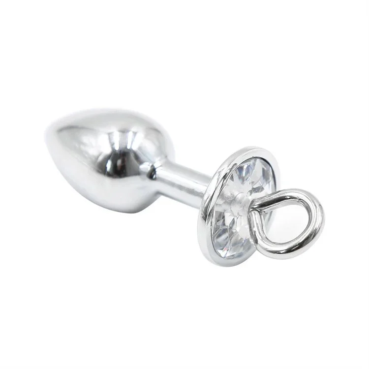 Toy Stainless Steel Anal Plug Long Chains Wrist Restraints Cuff Butt Plug Sexy Handcuffs with Anal Plug