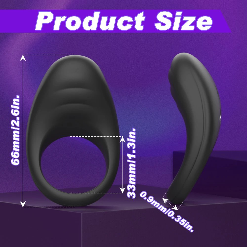 Pain-Free Silicone Ring for Men Adult Toy Vibrating Penis Ring