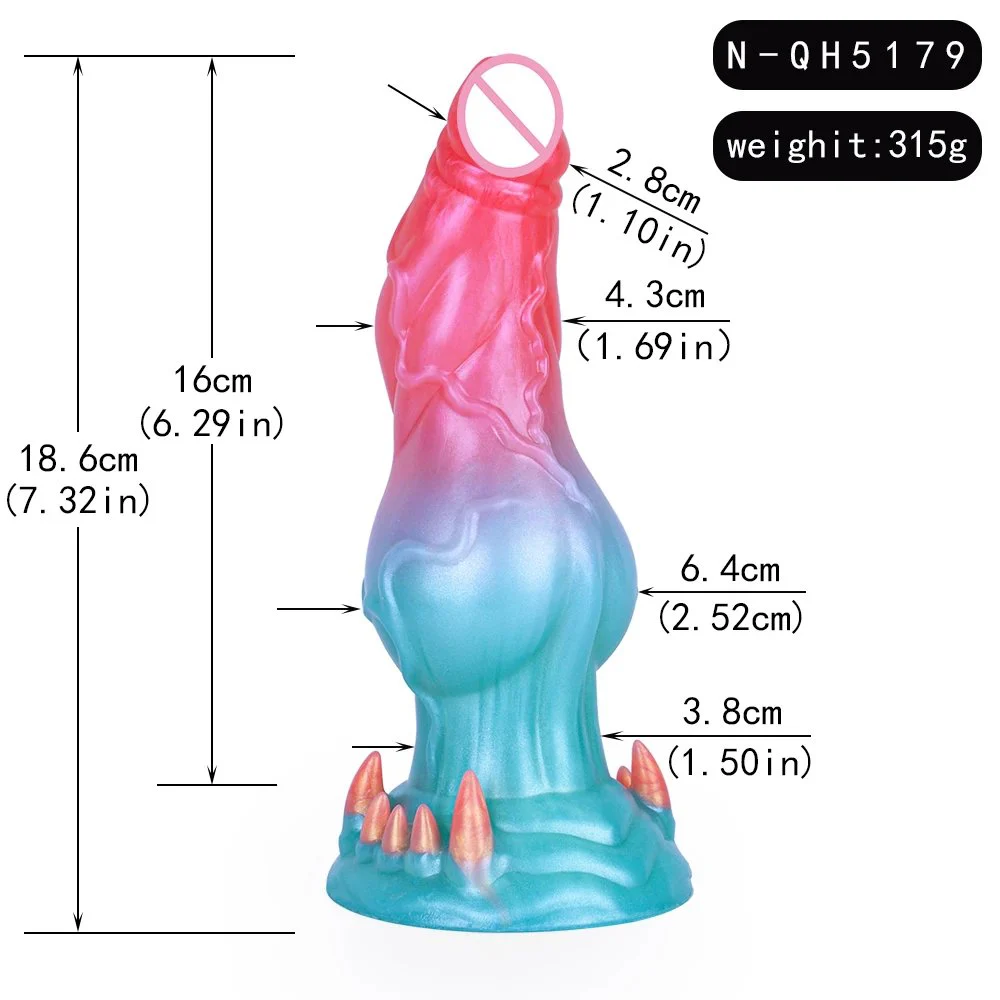 Silicone Fantasy Cock Wolf Knot Dildo Dog Huge Dildo Small Cock Knot Dog Dildo Silicon Anal Sex Toys for Adult