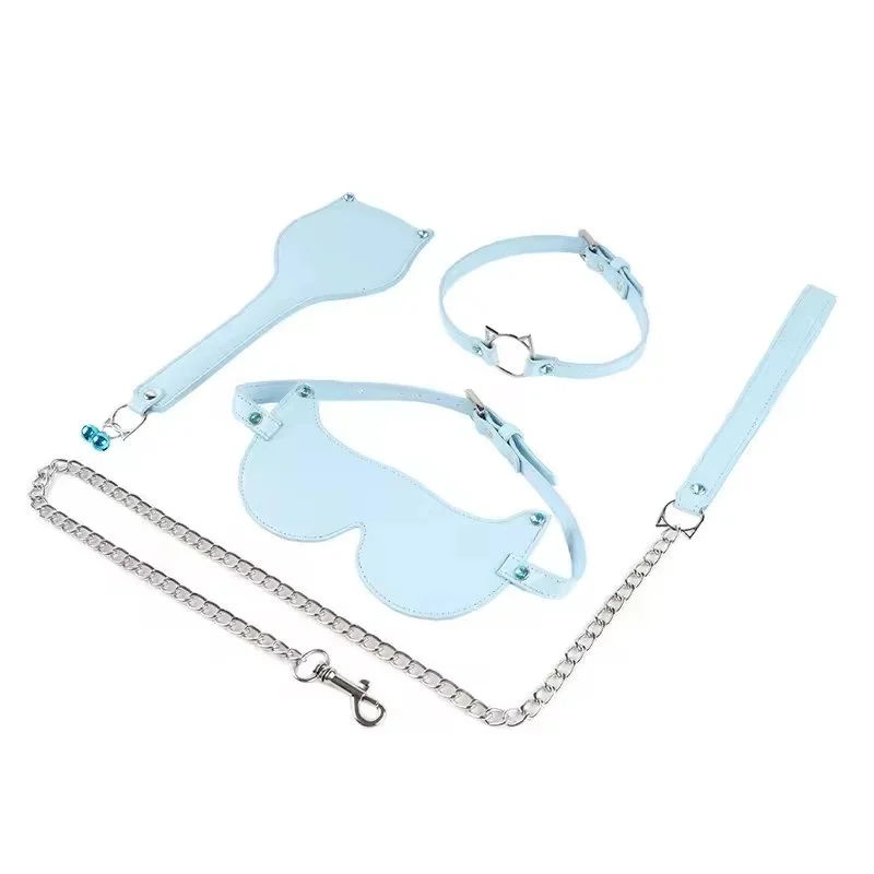 Three-Piece Bondage Kit for Couples Includes Hand Cuffs Sex Collar Spanking Paddle-Fun and Sexy Role Play Sex Toys