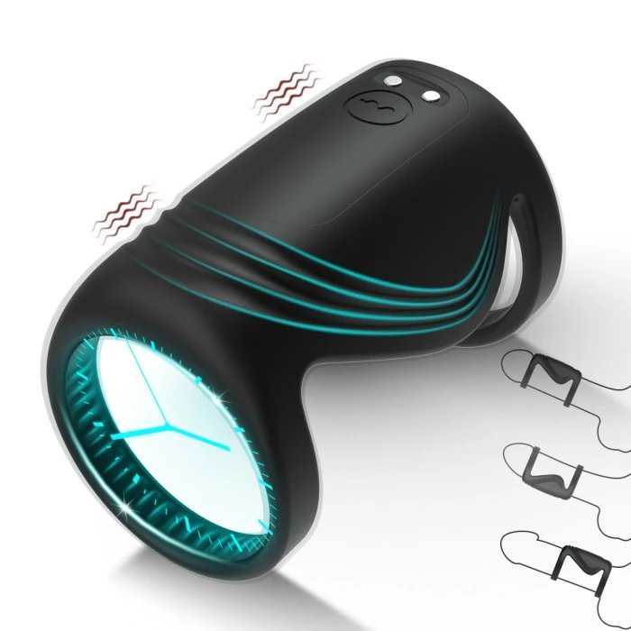 Silicone Remote Control Penis Sleeve 10 Frequency Vibrating Cock Sleeve Adult Men's Delay Ejaculation Sex Toys