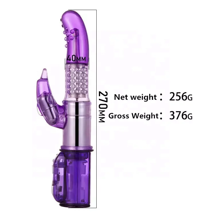 Sex Toys for Women Double Motor Purple Dolphin G Spot Thrusting Vibrator 360 Rotating Dildo