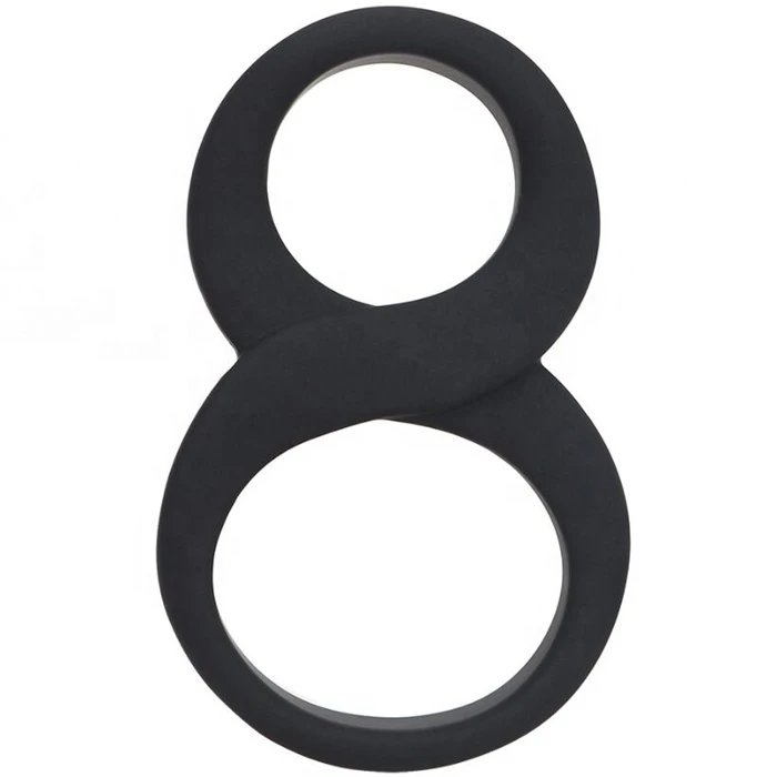Silicone Double Cock Ring for Men Adult Sex Toys With Vibrating Feature for Delay Ejaculation