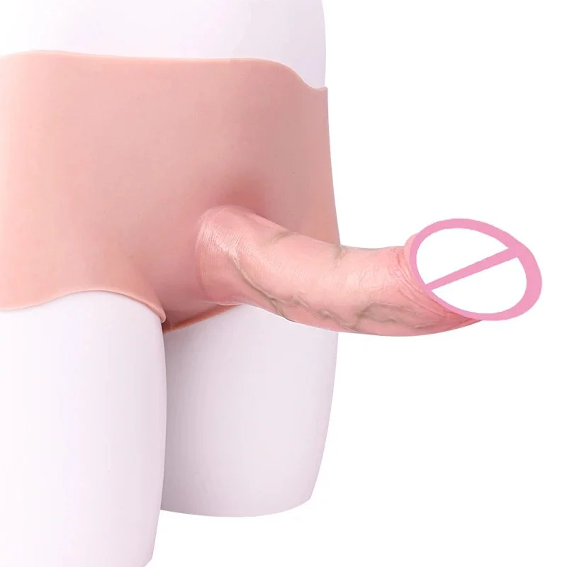 Strap on Realistic Dildo Silicone Penis Sleeve Pants for Men Enlargement for Women Lesbian Sex Toys for Adult