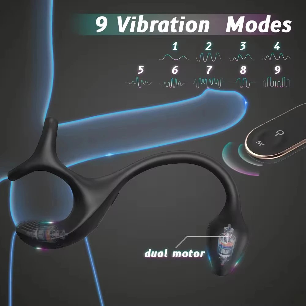 Rechargeable Soft Silicone Delay Sex Ring Male Cock Ring Penis Sex Toy for Men