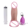 Simulation Sex Dildo Ejaculation Dildo Inflatable Water Spray Silicone Artificial Penis Female Masturbator